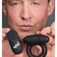 Anillo vibrador para pene y bala con control remoto - Negro
