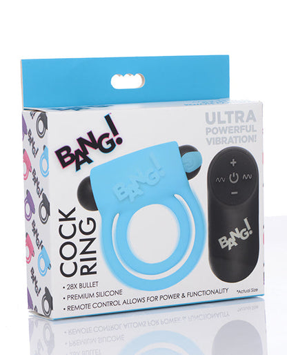 Anillo Vibrador para Pene y Bala con Control Remoto – Azul