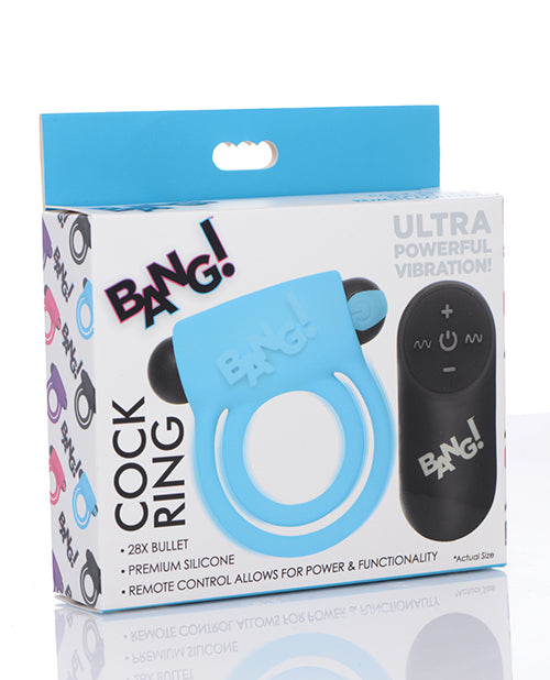 Anillo Vibrador para Pene y Bala con Control Remoto – Azul