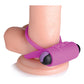 ¡Bum! Anillo vibrador para pene y bala con control remoto - Morado