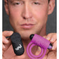 ¡Bum! Anillo vibrador para pene y bala con control remoto - Morado