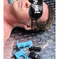 ¡Bang! Kit de vibradores con control remoto para el anillo peneano y el tapón anal Duo Blast - Azul