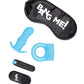 ¡Bang! Kit de vibradores con control remoto para el anillo peneano y el tapón anal Duo Blast - Azul