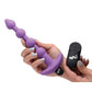 ¡Bang! Perlas anales de silicona vibratorias 28X con control remoto - Morado