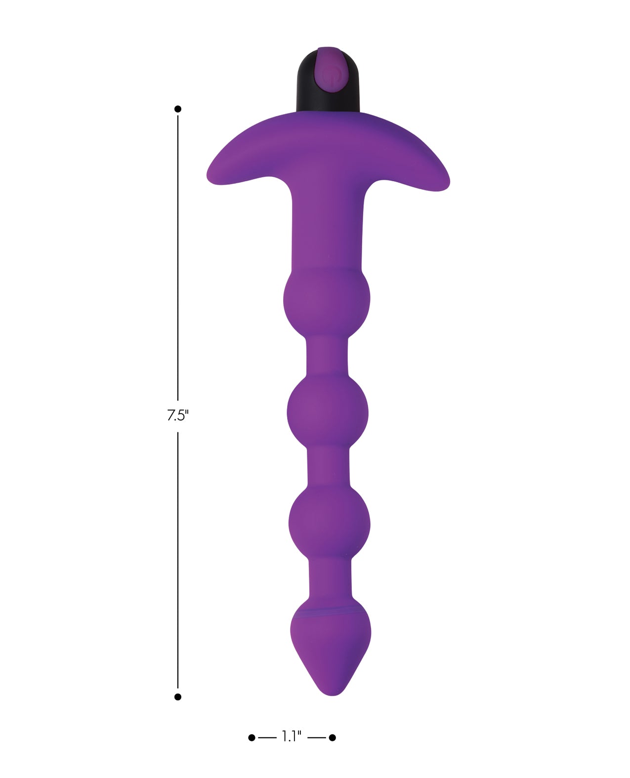 ¡Bang! Perlas anales de silicona vibratorias 28X con control remoto - Morado