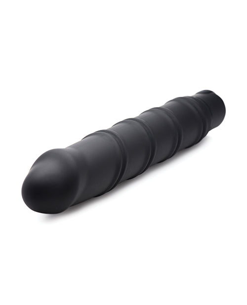 Vibrador peneano Bang | Bala XL y funda de dildo de silicona en espiral | Dildo grande negro texturizado e impermeable
