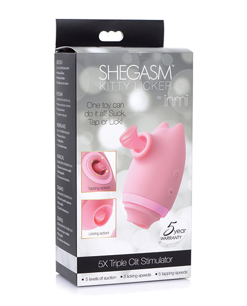 Lécheur de chatte Inmi Shegasm 5X Triple Stimulateur Clitoridien - Rose