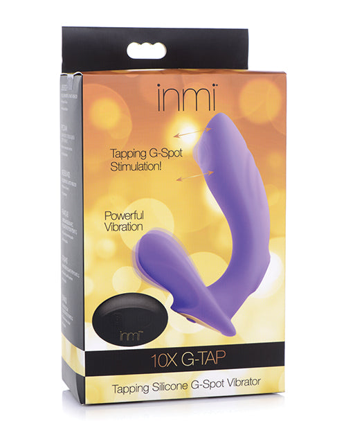 Inmi 10x G-Tap Vibrador de Silicona G-Spot con Golpeteo - Morado