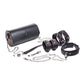 Conjunto Bondage Kinky Clutch de la serie Master en negro con estuche de transporte