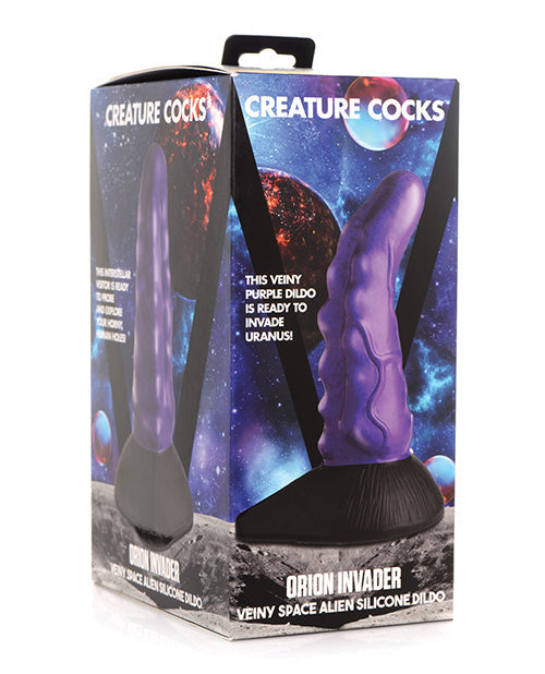 Gode de Créature Géant | Dildo en Silicone Nervuré Grand Modèle Orion Invader | Ventouse pour Godemichet