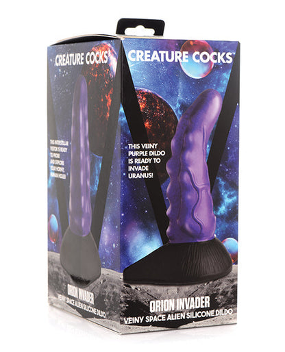 Gode de Créature Géant | Dildo en Silicone Nervuré Grand Modèle Orion Invader | Ventouse pour Godemichet