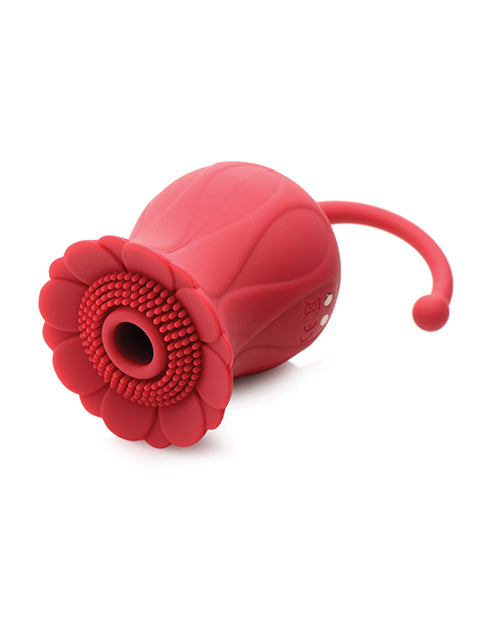 Vibrador con textura de rosa y succión Inmi Bloomgasm Royalty