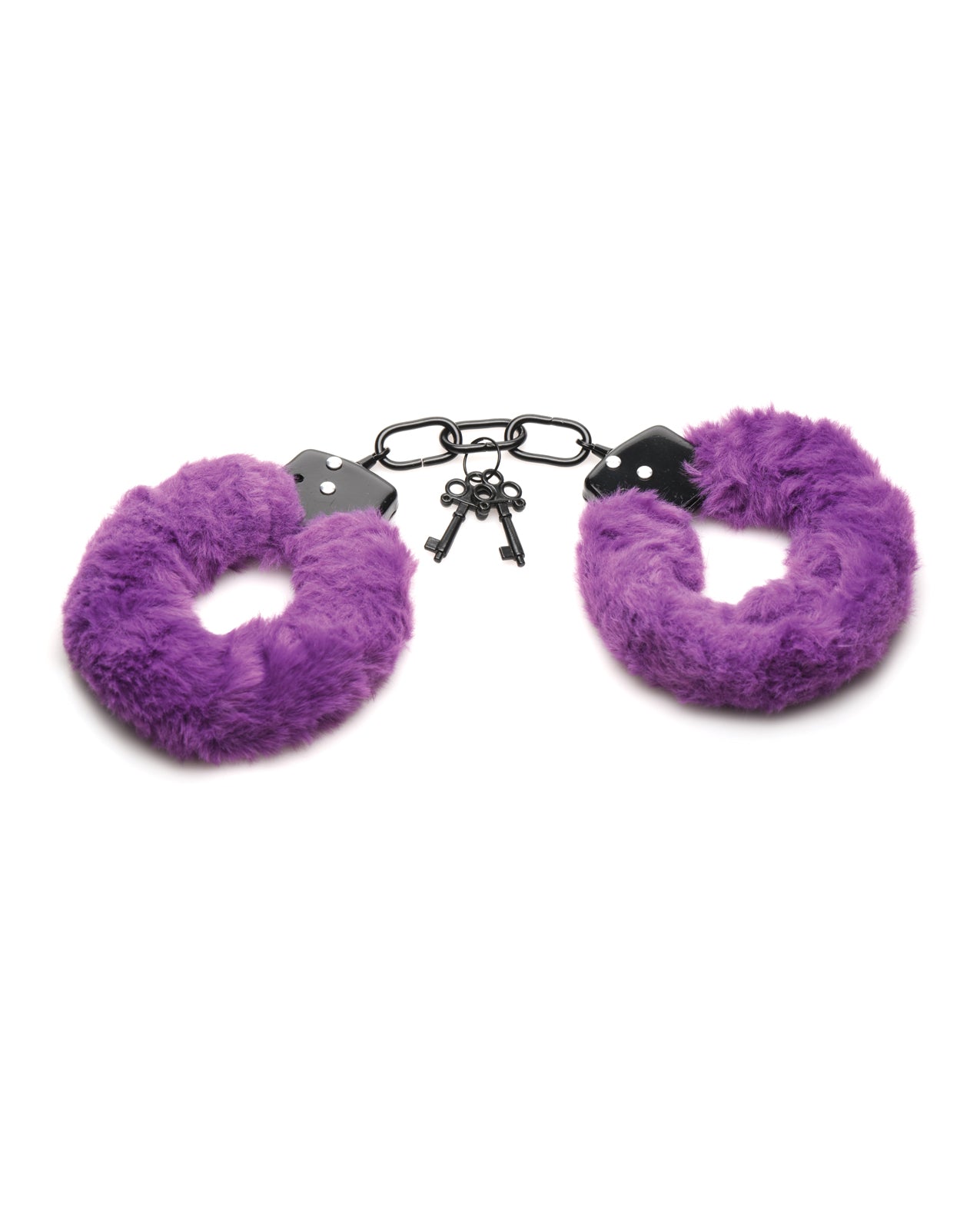 Master Series Esposado en Esposas Peludas - Morado
