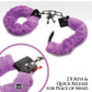 Master Series Esposado en Esposas Peludas - Morado