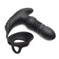 Vibromasseur en silicone ThunderPlugs 10X avec anneau pénien et scrotal et télécommande - Noir
