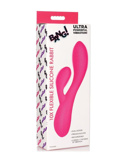 Bang! Lapin vibrant souple en silicone 10X - Rose