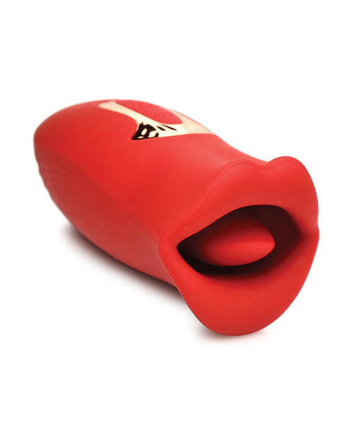 Shegasm Lickgasm Kiss + Tell Estimulador de Clítoris de Silicona para Besos y Vibración - Rojo