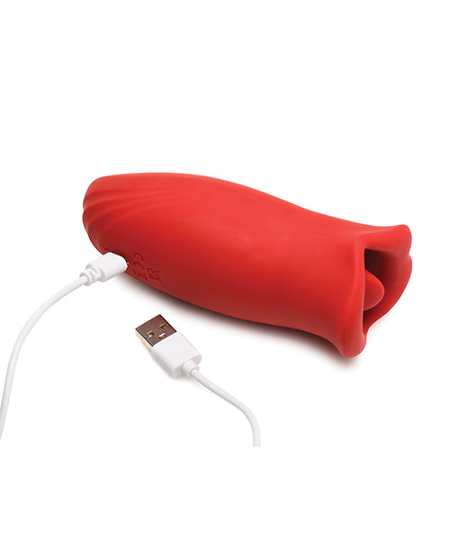 Shegasm Lickgasm Kiss + Tell Estimulador de Clítoris de Silicona para Besos y Vibración - Rojo