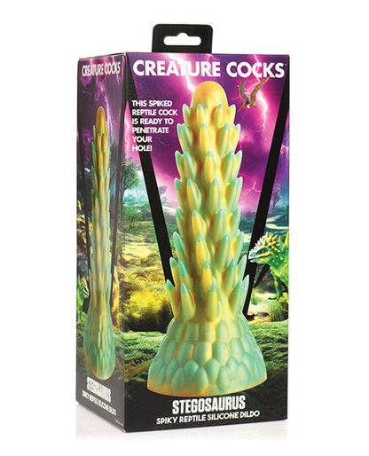 Gros godemichet Créature | Gros godemichet en silicone Reptile Épineux Stégosaure | Godemichet à Ventouse