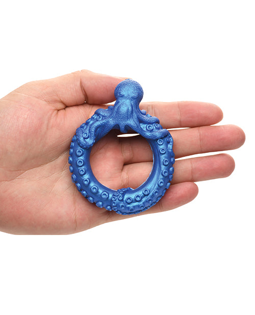Anneau pénien en silicone octo Creature Cocks Poseidon - Bleu