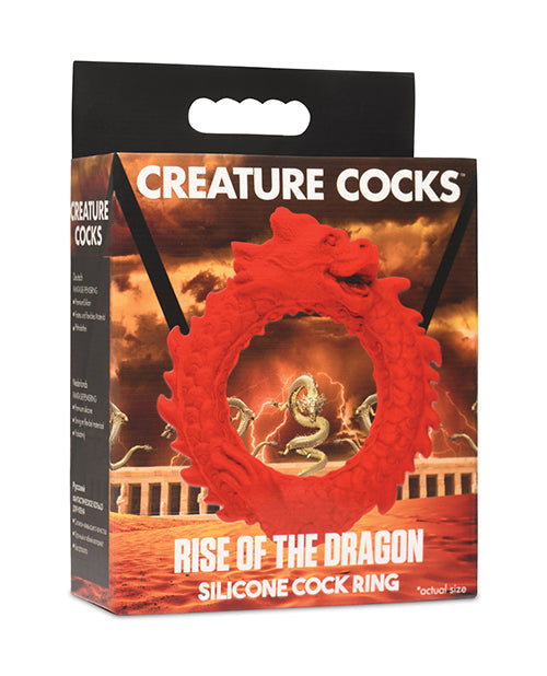 Bague de pénis en silicone Creature Cocks Rise of the Dragon - Rouge