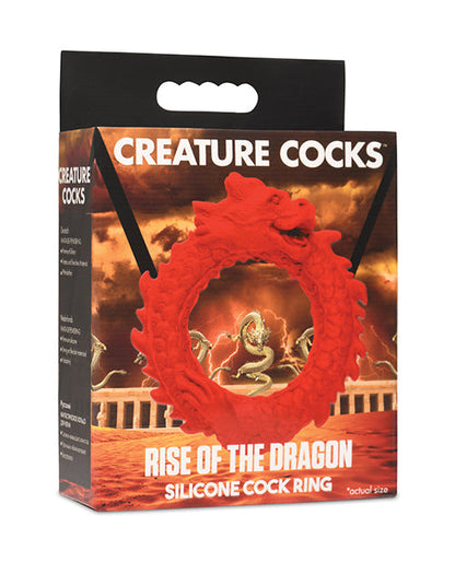 Bague de pénis en silicone Creature Cocks Rise of the Dragon - Rouge
