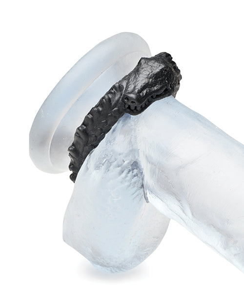 Anillo para pene de silicona Caiman Creature Cocks - Negro