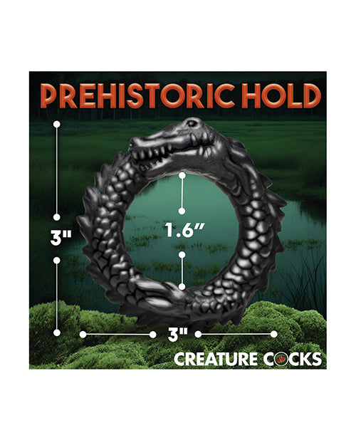 Anillo para pene de silicona Caiman Creature Cocks - Negro