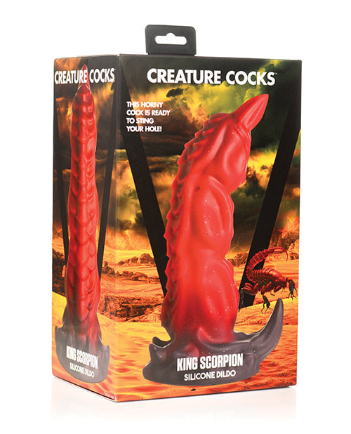Dildo realista Criatura Verga | Dildo grande de silicona Escorpión | Dildo con ventosa rojo