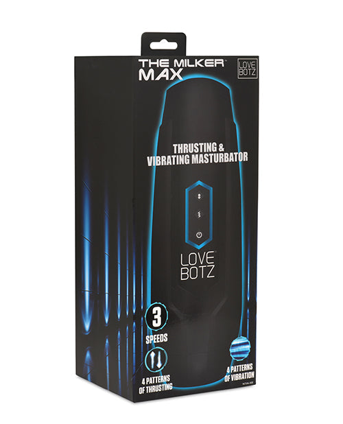 Masturbador Vibrador y de Empuje Milker Max - Negro