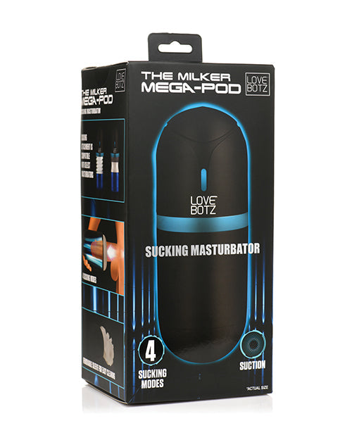 Masturbateur suceur Milker Mega-Pod - Noir/Transparent
