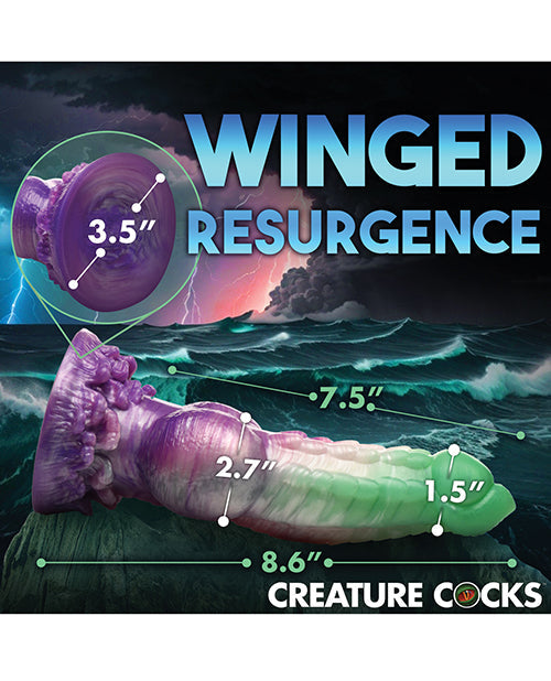 Créature Sexe Gros Godemichet | Godemichet Ventouse Silicone Aqua Phénix | Meilleur Godemichet