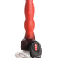 Dildo de silicona vibrador y de embestida con forma de pene de criatura y control remoto - Rojo/Marrón