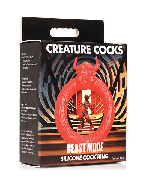 Anneau pénien en silicone Creature Cocks Beast Mode - Rouge