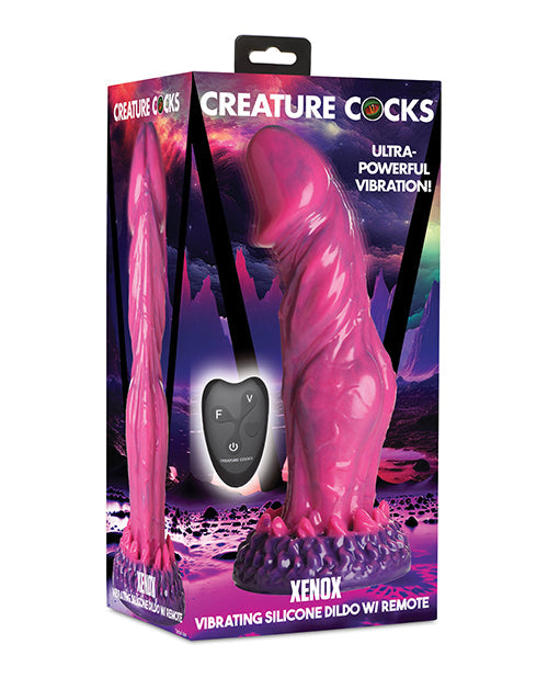 Gode Xenox vibrant en silicone Creature Cocks - Rose/Violet