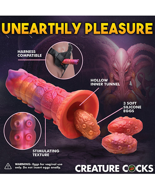 Dildo de silicona de ovipositor ninfoide para coños de criatura