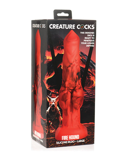 Bites de créature Réaliste Godemichet | Godemichet en Silicone de Feu | Godemichet Ventouse Grande Taille