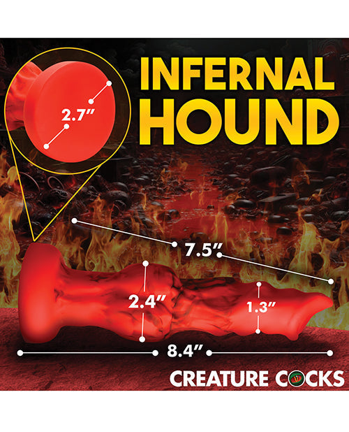 Gode Réaliste Créature Cocks | Gros Godemichet Fire Hound | Godemichet Ventouse Moyenne