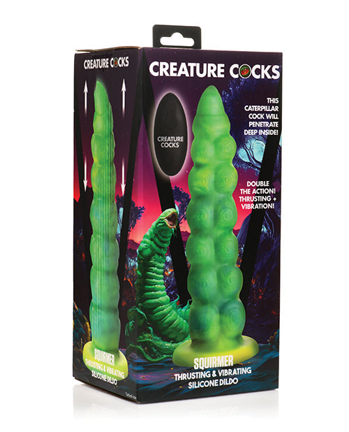 Créature queue remuante Pénétrateur en silicone vibrant avec télécommande - Multi-couleur