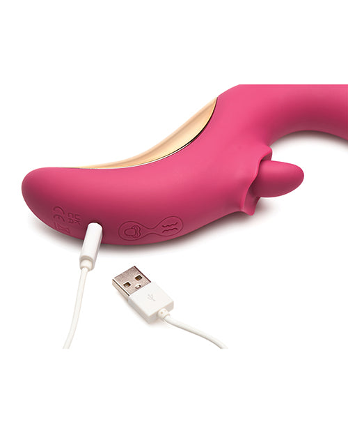 Vibromasseur de léchage et de poussée Lickgasm Tease & Please - Rose
