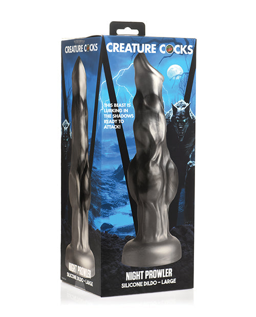 Verge de créature Réaliste Godemichet | Godemichet en silicone Night Prowler Grande | Grand godemichet à ventouse