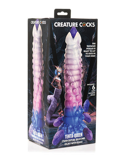 Gode créature réaliste | Gros gode en silicone Queen avec œufs | Gode à ventouse