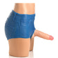 Pantalones Cortos Con Tirantes Para Sujetar Dildo De Silicona De 6" Con Arnés - Grande