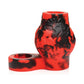 Funda para pene y estirador de testículos Hell Bound Creature Cocks - Grande, Rojo/Negro