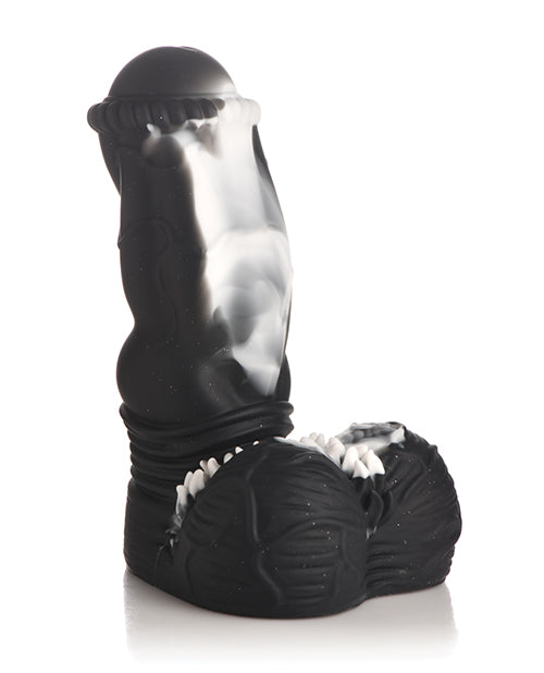 Dildo realista de criatura | Dildo negro grande de silicona Venom | Dildo con ventosa