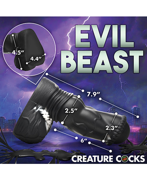 Dildo realista de criatura | Dildo negro grande de silicona Venom | Dildo con ventosa