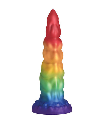 Grand godemichet de créature | Godemichet en silicone Licorne | Godemichet arc-en-ciel à ventouse