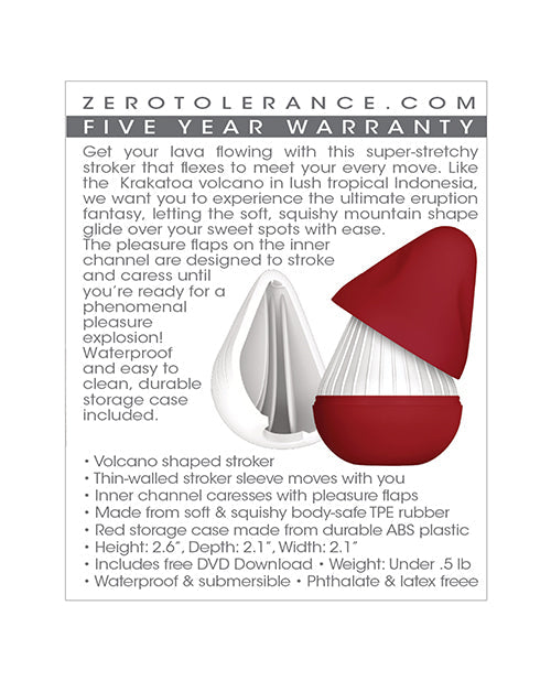 Godemichet Krakatoa Zero Tolerance - Blanc
