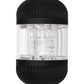Masturbateur double tunnel Zero Tolerance - Noir/Transparent
