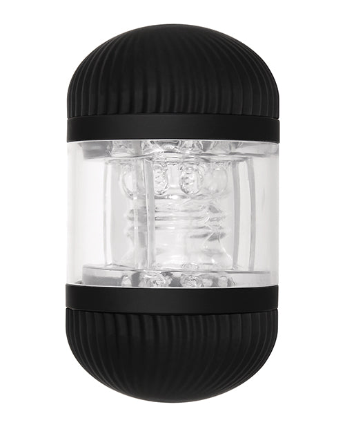 Masturbateur double tunnel Zero Tolerance - Noir/Transparent